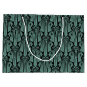 Grand Sac Cadeau Élégant art sombre déco éléments géométriques abst (Dos)