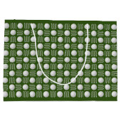 Grand Sac Cadeau Élégant Bal de Golf Moderne & Tee Green (Dos)