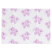 Grand Sac Cadeau Elégant Ballet Rose Anniversaire Pointe Chaussures (Dos)