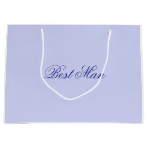 Grand Sac Cadeau Elégant Blue Best Man
