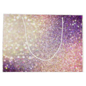 Grand Sac Cadeau Elegant Bokeh Parties scintillant Noël (Dos)