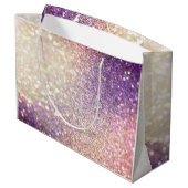 Grand Sac Cadeau Elegant Bokeh Parties scintillant Noël (Dos Angle)