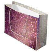 Grand Sac Cadeau Elegant Bokeh Parties scintillant Noël (Devant Angle)