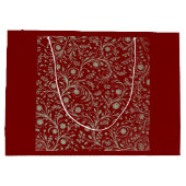 Grand Sac Cadeau Elegant Botanical Floral Pattern – Minimal Nature  (Dos)