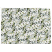 Grand Sac Cadeau Elégant botanique vert eucalyptus or géométrique (Dos)