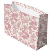 Grand Sac Cadeau Elégant Chic Rose Toile Cerf Boodland (Dos Angle)