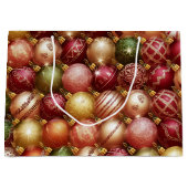 Grand Sac Cadeau Elegant Christmas Tree Baubles Decorations Holiday (Devant)
