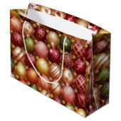 Grand Sac Cadeau Elegant Christmas Tree Baubles Decorations Holiday (Dos Angle)