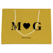 Grand Sac Cadeau Elegant Custom Monogrammed Gift Bag for Couples (Devant)