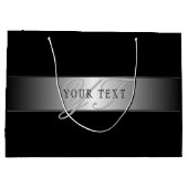 Grand Sac Cadeau Élégant écriture de script de monogramme modifiabl (Dos)