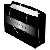 Grand Sac Cadeau Élégant écriture de script de monogramme modifiabl (Dos Angle)