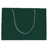 Grand Sac Cadeau Élégant Emerald Green Gold Monogramme Nom Mariage (Dos)