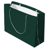 Grand Sac Cadeau Élégant Emerald Green Gold Un jour de Mariage (Dos Angle)