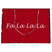 Grand Sac Cadeau Élégant Fa De Noël Moderne La La Large Cadeau B (Devant)