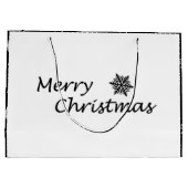 Grand Sac Cadeau Élégant Fa De Noël Moderne La La Large Cadeau B (Dos)