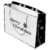 Grand Sac Cadeau Élégant Fa De Noël Moderne La La Large Cadeau B (Dos Angle)