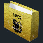 Grand Sac Cadeau Elégant Gold & Black 50th Any Age Birthday Party<br><div class="desc">Elégant Gold et Black 50th Any Age Anniversaire Grand sac cadeau</div>