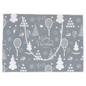 Grand Sac Cadeau Elegant grey and white tennis (Dos)