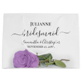 Grand Sac Cadeau Élégant Lilac Purple Rose Posh Bridesmaid Mariage (Devant)