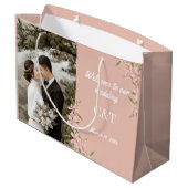 Grand Sac Cadeau Élégant Mariage blanc et Brown de Bohême (Dos Angle)