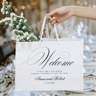Grand Sac Cadeau Élégant Mariage de bienvenue