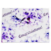 Grand Sac Cadeau Élégant Mariage Violets (Devant)