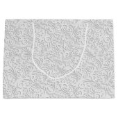 Grand Sac Cadeau Élégant motif blanc (Devant)