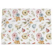 Grand Sac Cadeau Elégant Motif d'aquarelle d'automne (Devant)