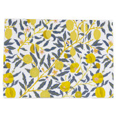 Grand Sac Cadeau Élégant motif de vignes de citron choisissez votre (Dos)