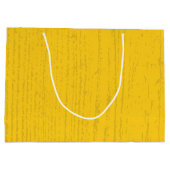 Grand Sac Cadeau Elégant moutarde jaune grain de bois (Dos)