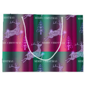 Grand Sac Cadeau Élégant Noël des rennes (Dos)