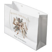 Grand Sac Cadeau Elegant Personalized Christmas Gift Bag (Devant Angle)