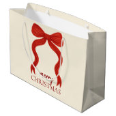 Grand Sac Cadeau Elegant Red Bow Christmas Party -  (Dos Angle)