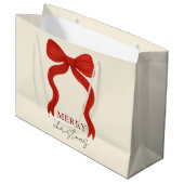 Grand Sac Cadeau Elegant Red Bow Christmas Party -  (Devant Angle)