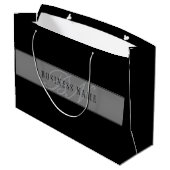 Grand Sac Cadeau Élégant Script Modifiable Nom de l'entreprise/autr (Dos Angle)