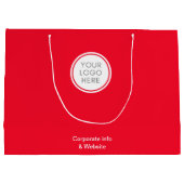 Grand Sac Cadeau Élégant simple logo rouge (Dos)