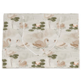 Grand Sac Cadeau Elegant swan pattern pattern (Devant)