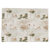 Grand Sac Cadeau Elegant swan pattern pattern (Dos)