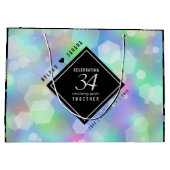 Grand Sac Cadeau Élégante 34e anniversaire du Mariage Opal (Dos)