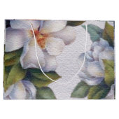 Grand Sac Cadeau Elégante aquarelle blanc Magnolia Flower (Dos)