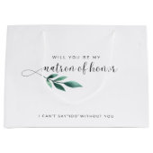Grand Sac Cadeau Élégante Calligraphie Matron D'Honneur Proposition (Devant)