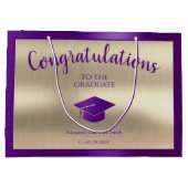 Grand Sac Cadeau Élégante classe de diplômés de 2024 Félicitations (Dos)