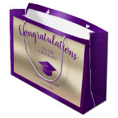 Grand Sac Cadeau Élégante classe de diplômés de 2024 Félicitations (Dos Angle)