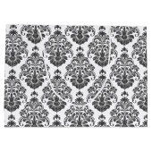 Grand Sac Cadeau élégante fête noire blanche Damask (Dos)