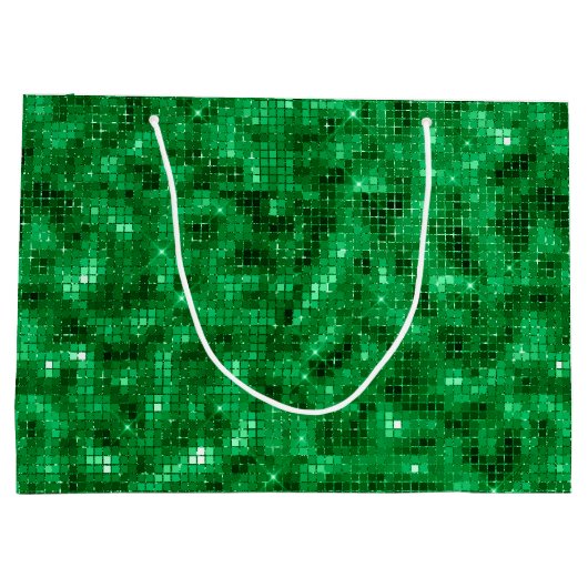 Grand Sac Cadeau Élégante huile verte (Dos)