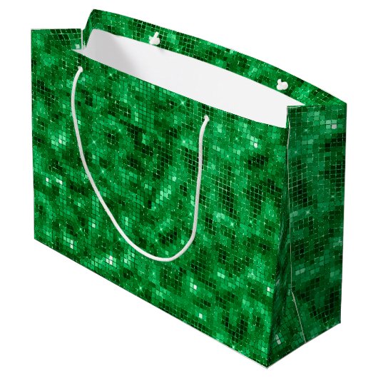 Grand Sac Cadeau Élégante huile verte (Dos Angle)