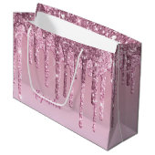 Grand Sac Cadeau Elégante parties scintillant élégante en or rose r (Devant Angle)