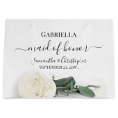 Grand Sac Cadeau Élégante robe de mariée demoiselle d'honneur blanc (Devant)