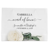 Grand Sac Cadeau Élégante robe de mariée demoiselle d'honneur blanc (Dos)