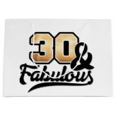 Grand Sac Cadeau Elégante trente fabuleuses femmes d'anniversaire (Devant)